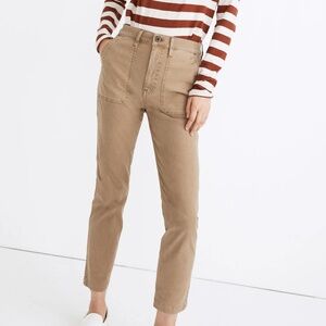 Madewell Stovepipe Fatigue Pants: TENCEL™ Lyocell - Ashen Birch - Size 24